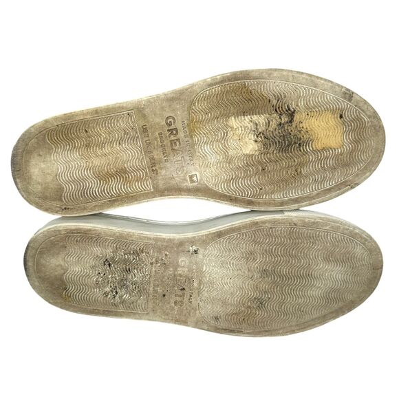 Greats Brooklyn Leather Sneakers Shoes Women’s US 7 Black Round Toe Lace Up - Picture 5 of 9